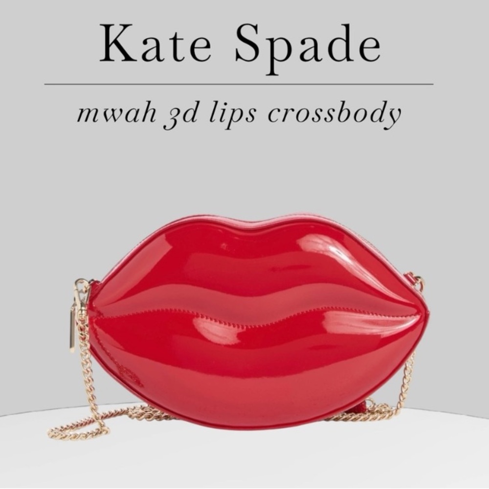 Kate Spade Red Lips Crossbody Bag - Picture 8 of 8